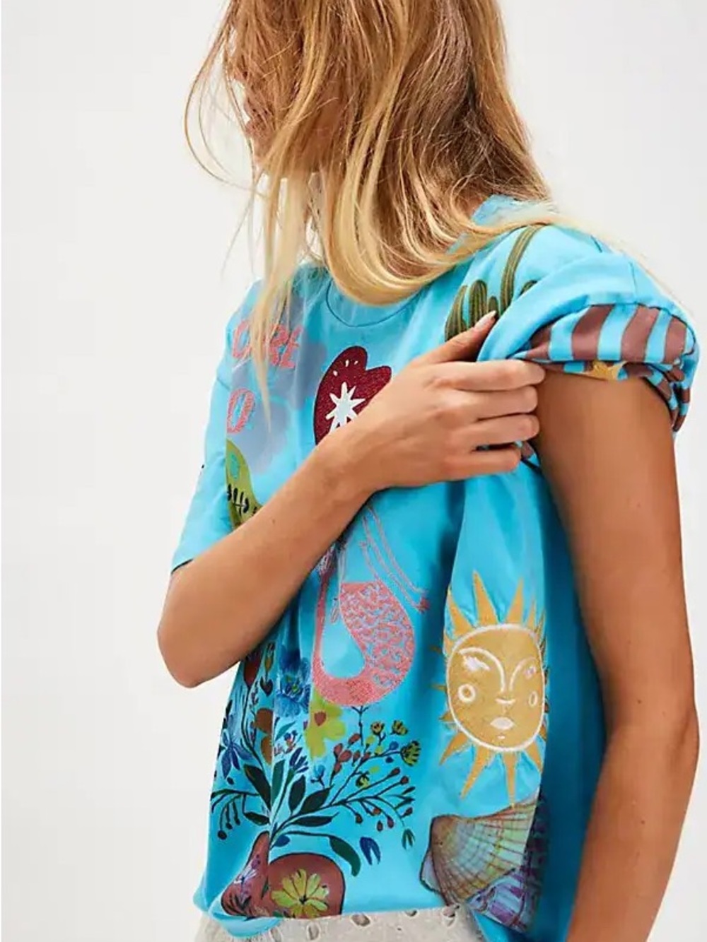 Free People x Denim And Bone Amore Mio Tee - Picture 2 of 8